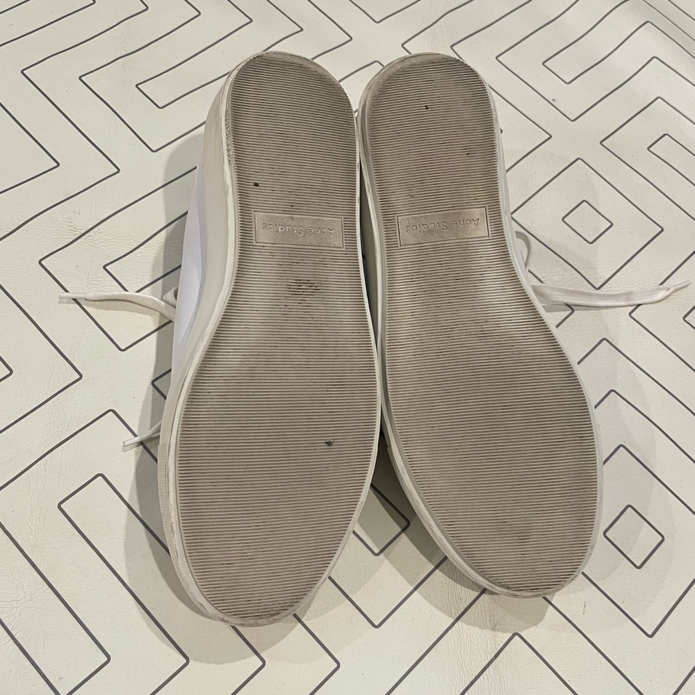 Acne Studios White Leather Sneakers - Picture 12 of 14